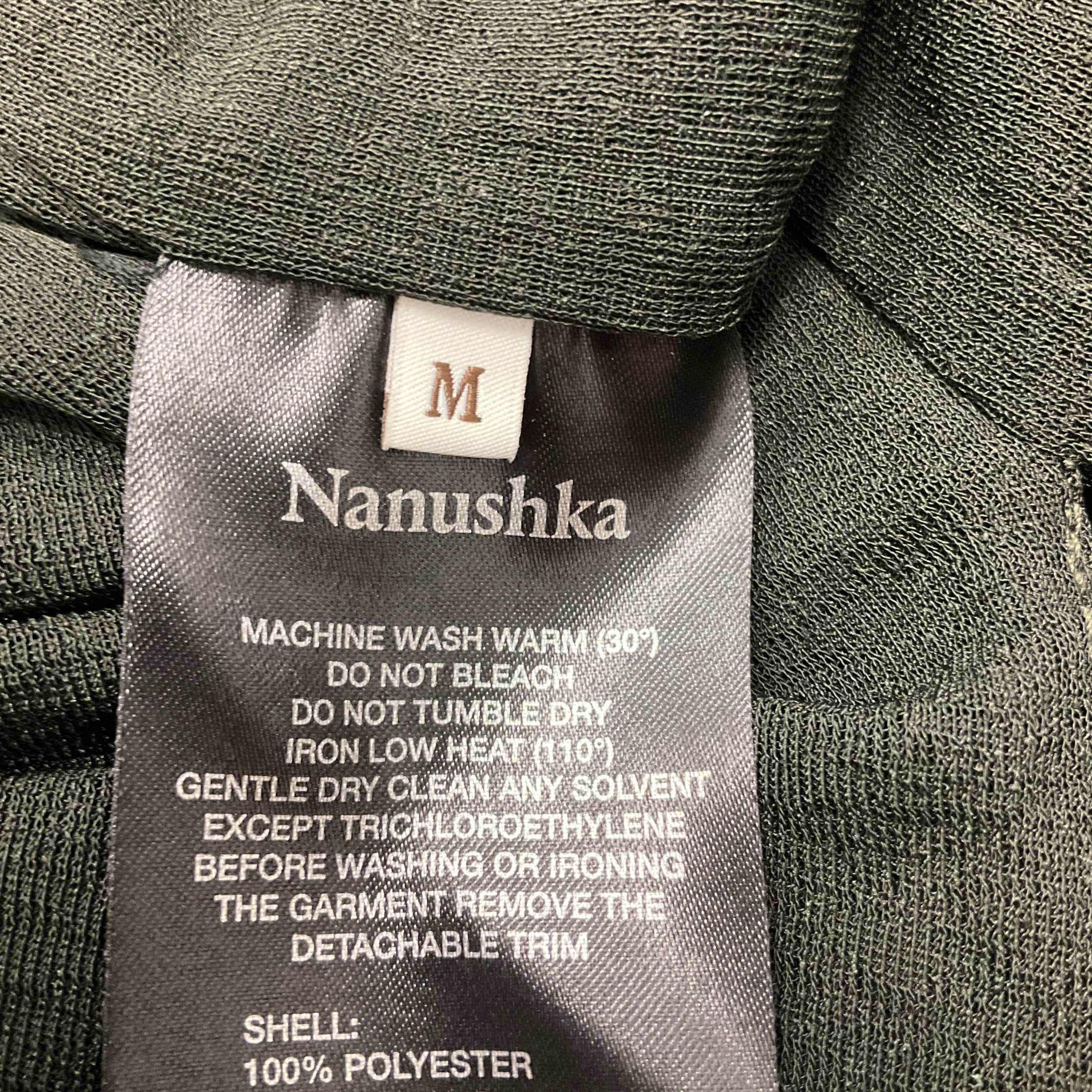 Nanushka Anthracite Eliz Mesh Jersey Ruched Midi Dress