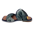 Load image into Gallery viewer, Antico Setificio Fiorentino Mint Green Velvet and Jacquard Flat Sandals

