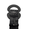 Load image into Gallery viewer, Oscar de la Renta Black Genuine American Alligator Skin Leather Wide Belt
