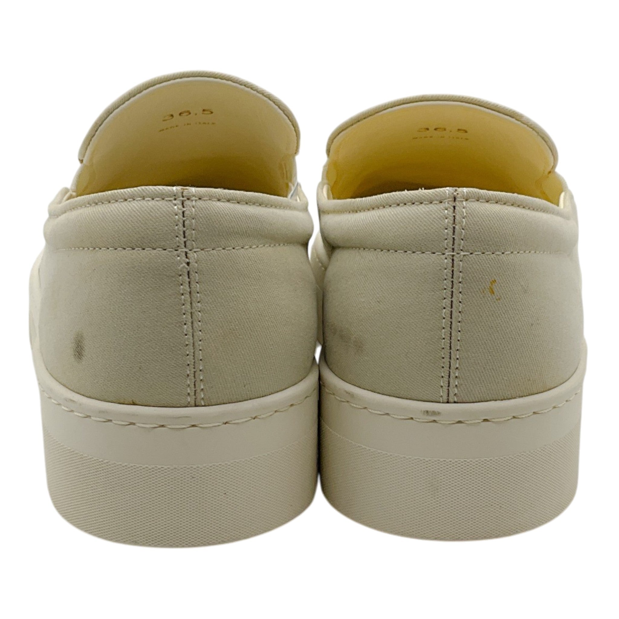 The Row Latte Canvas Marie H Slip On Sneakers