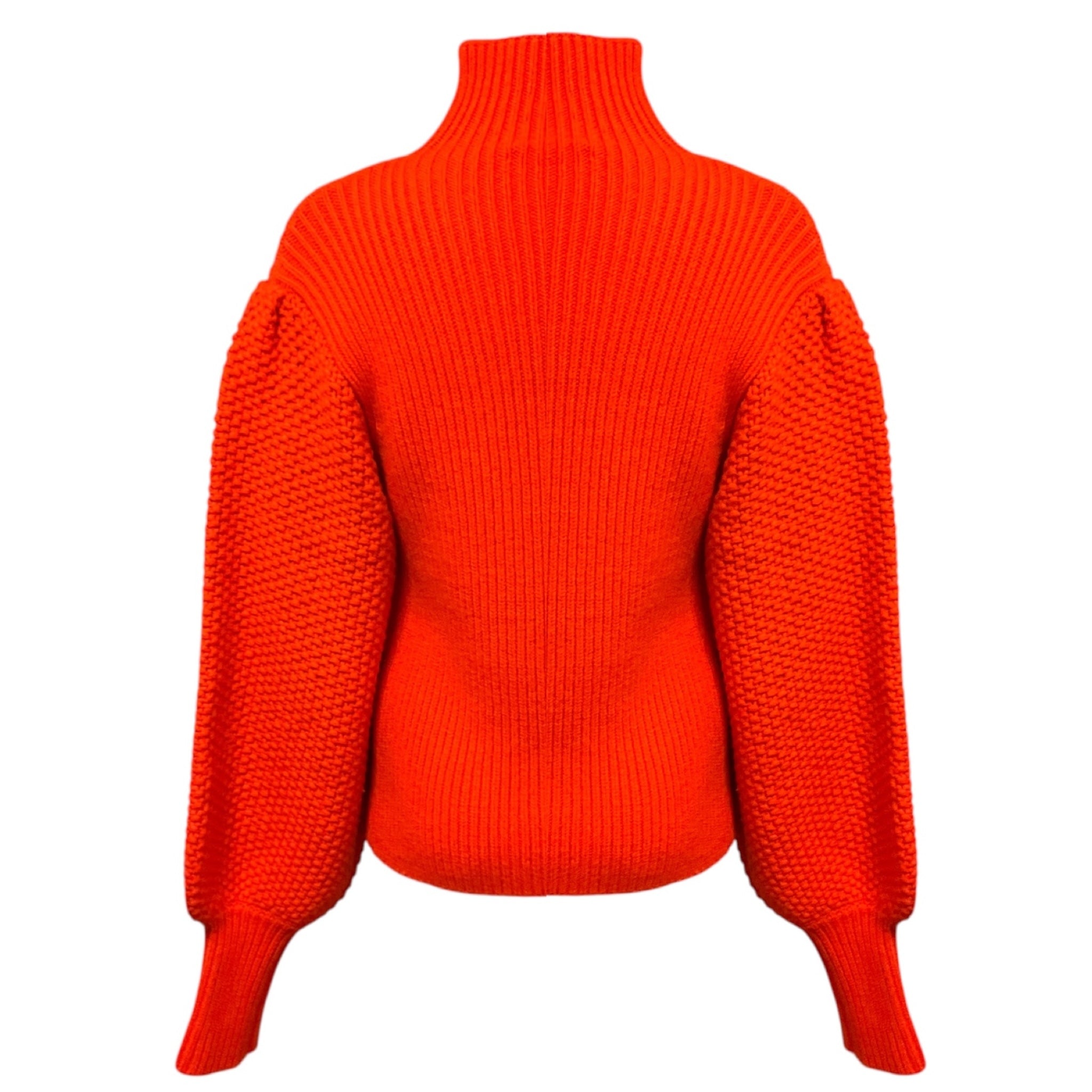 Chloe Rising Red Wool and Cashmere Knit Turtleneck Sweater