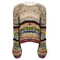 Load image into Gallery viewer, Stella McCartney Beige Multi Striped Alpaca and Wool Knit Pullover Sweater
