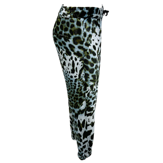R13 Blue Leopard Harem Jogger
