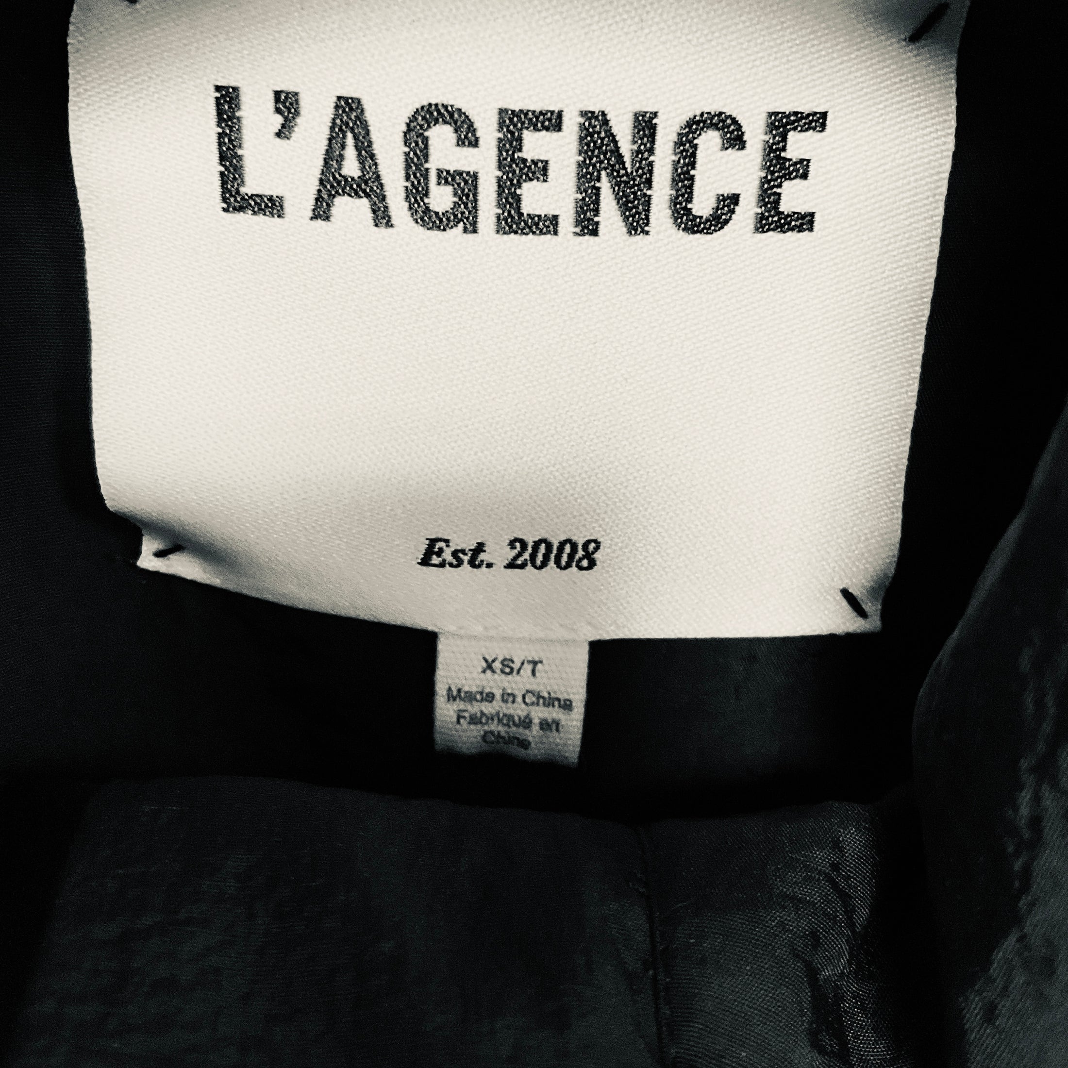 L'Agence Black Toshi Water Repellent Windbreaker Trench Coat