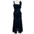 Load image into Gallery viewer, Chanel Navy Blue Vintage 2002 Silk Chiffon Maxi Cocktail Dress
