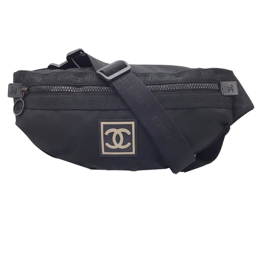 Chanel Black 2003-2004 Sport Line X-Large Waist Belt Bag