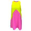 Load image into Gallery viewer, Lisa Perry Lime Green / Hot Pink Sleeveless Colorblock Dress
