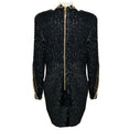 Load image into Gallery viewer, Balmain Black / Gold Chain Detail Sequined Cocktail Dress
