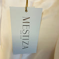 Load image into Gallery viewer, Mestiza Ivory Pearl Embellished Strap Sleeveless Silk Satin Mini Dress
