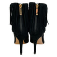 Load image into Gallery viewer, L'Agence Black Suede Mathilde Fringe Ankle Booties
