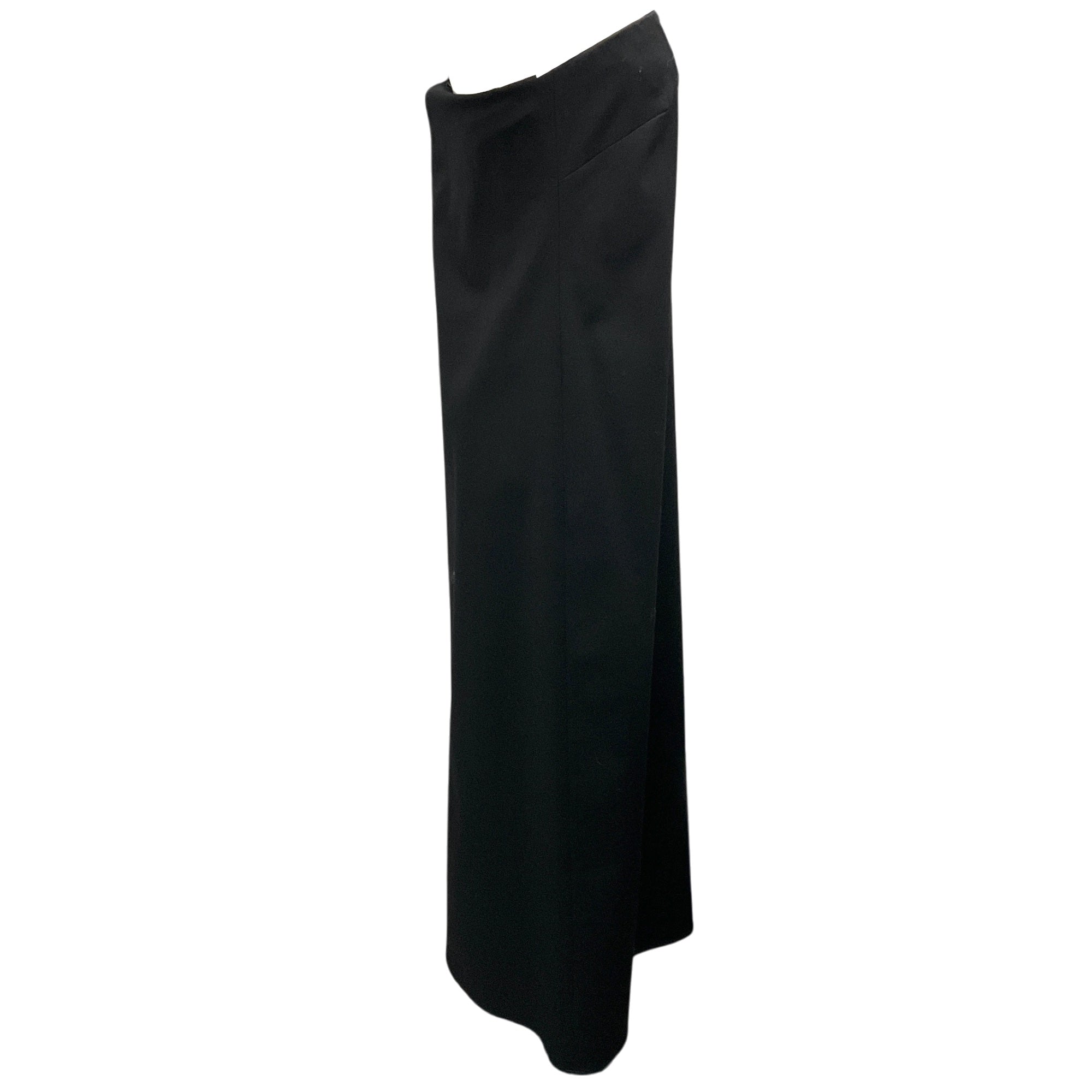 CO Black Strapless Wool Stretch Maxi Dress