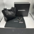Load image into Gallery viewer, Chanel Black Leather Small Deca Coco Mark Tote with Bakelite Chain Handles
