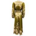 Load image into Gallery viewer, Zimmermann Army Green Anneke Floral Print Cotton Voile Wrap Midi Dress
