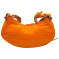 Load image into Gallery viewer, Balenciaga Orange Croc Embossed Leather Le Cagole XS Shoulder Bag
