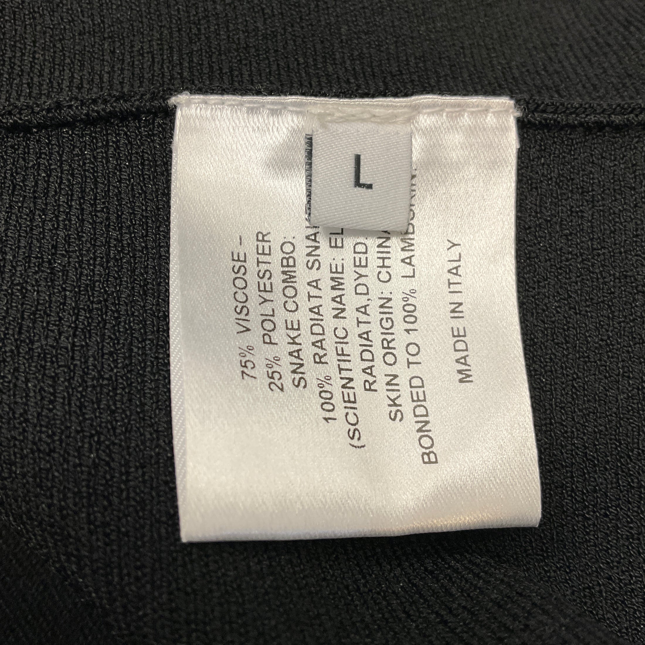 Proenza Schouler Black / Blue Snakeskin Trimmed Sleeveless Viscose Knit Dress