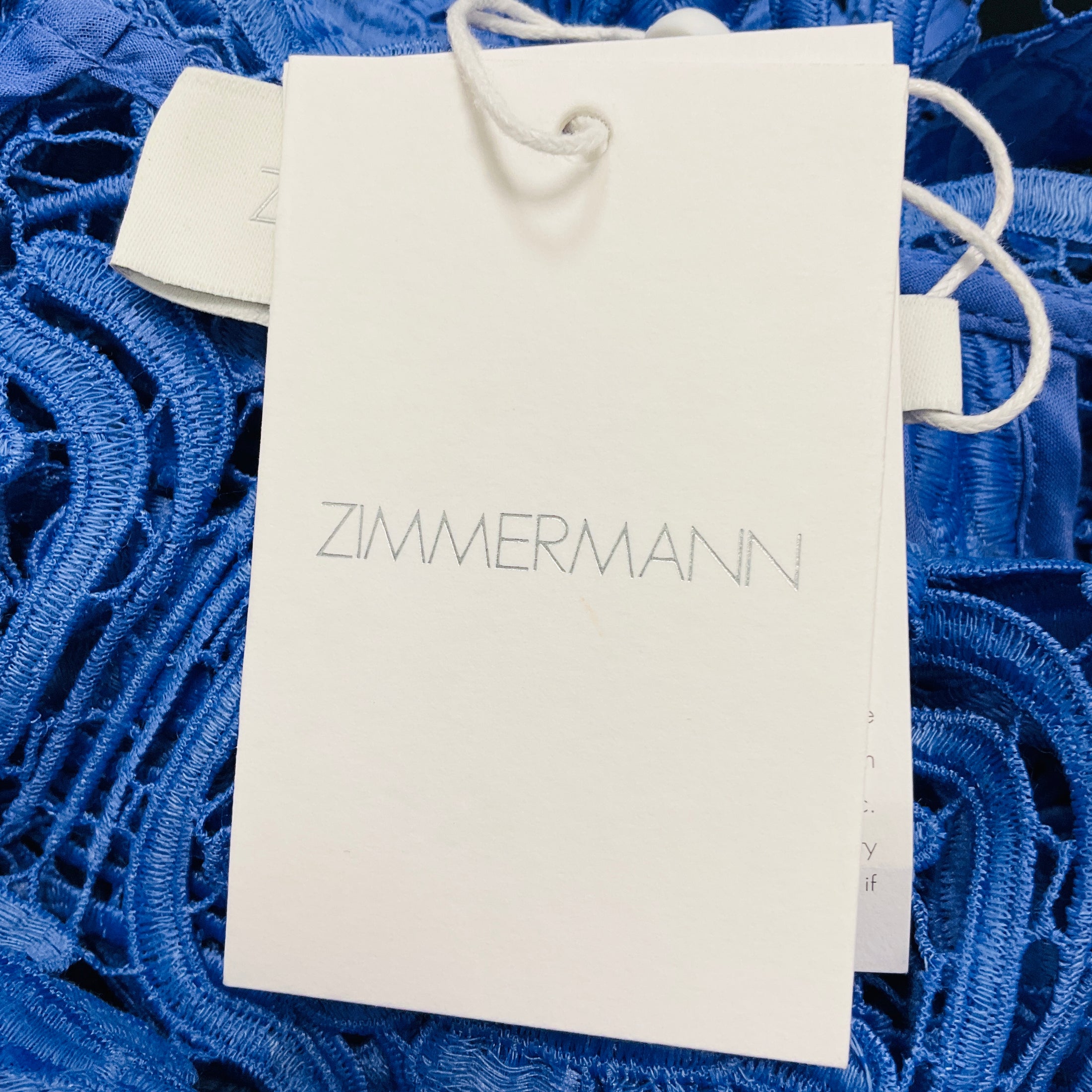 Zimmermann Cornflower Maxine Lace Mini Tunic Dress