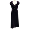 Load image into Gallery viewer, Talbot Runhof Purple Velvet Cocktail Dress
