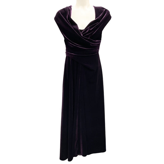 Talbot Runhof Purple Velvet Cocktail Dress