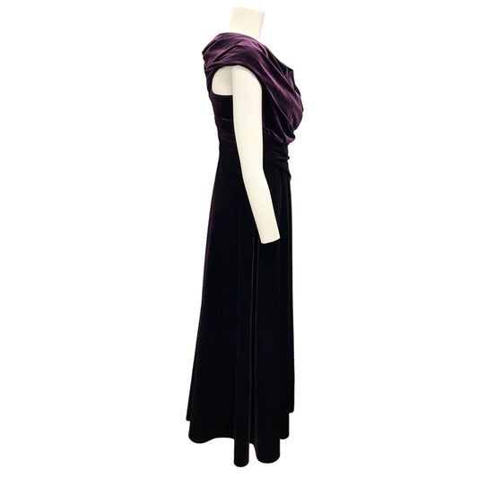 Talbot Runhof Purple Velvet Cocktail Dress