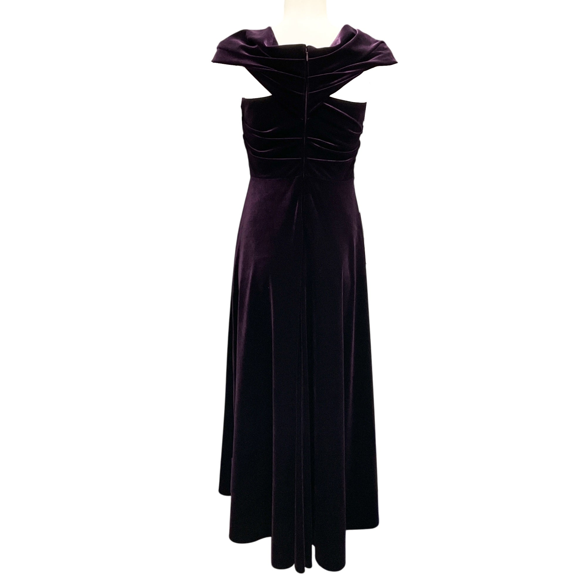 Talbot Runhof Purple Velvet Cocktail Dress