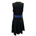 Load image into Gallery viewer, Proenza Schouler Black / Blue Snakeskin Trimmed Sleeveless Viscose Knit Dress
