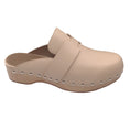 Load image into Gallery viewer, Hermes Beige Leather Calya Mules / Clogs
