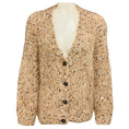 Load image into Gallery viewer, Brunello Cucinelli Beige Multi Sequined Chunky Knit Cardigan Sweater
