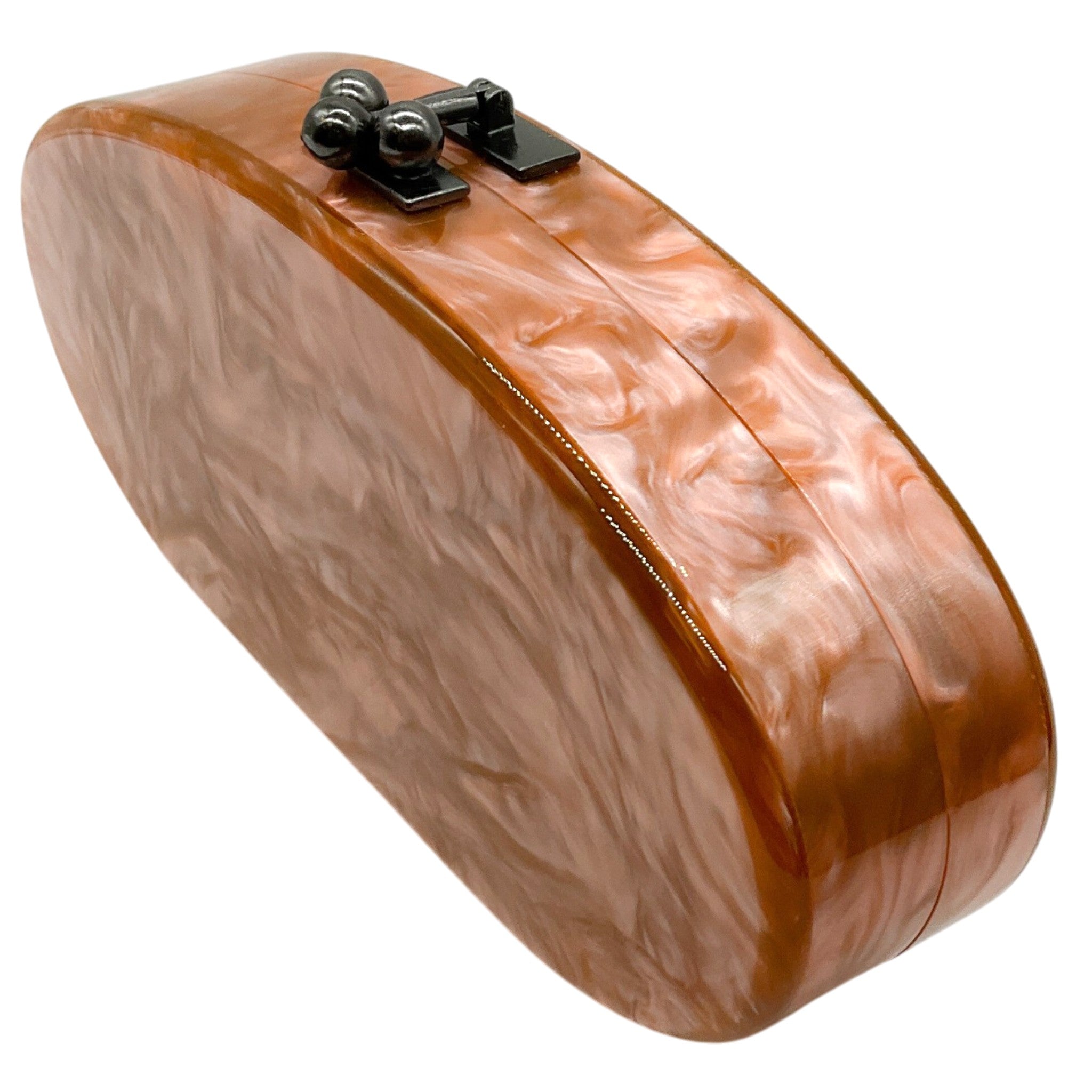 Edie Parker Terracotta Acrylic Edie Solid Clutch