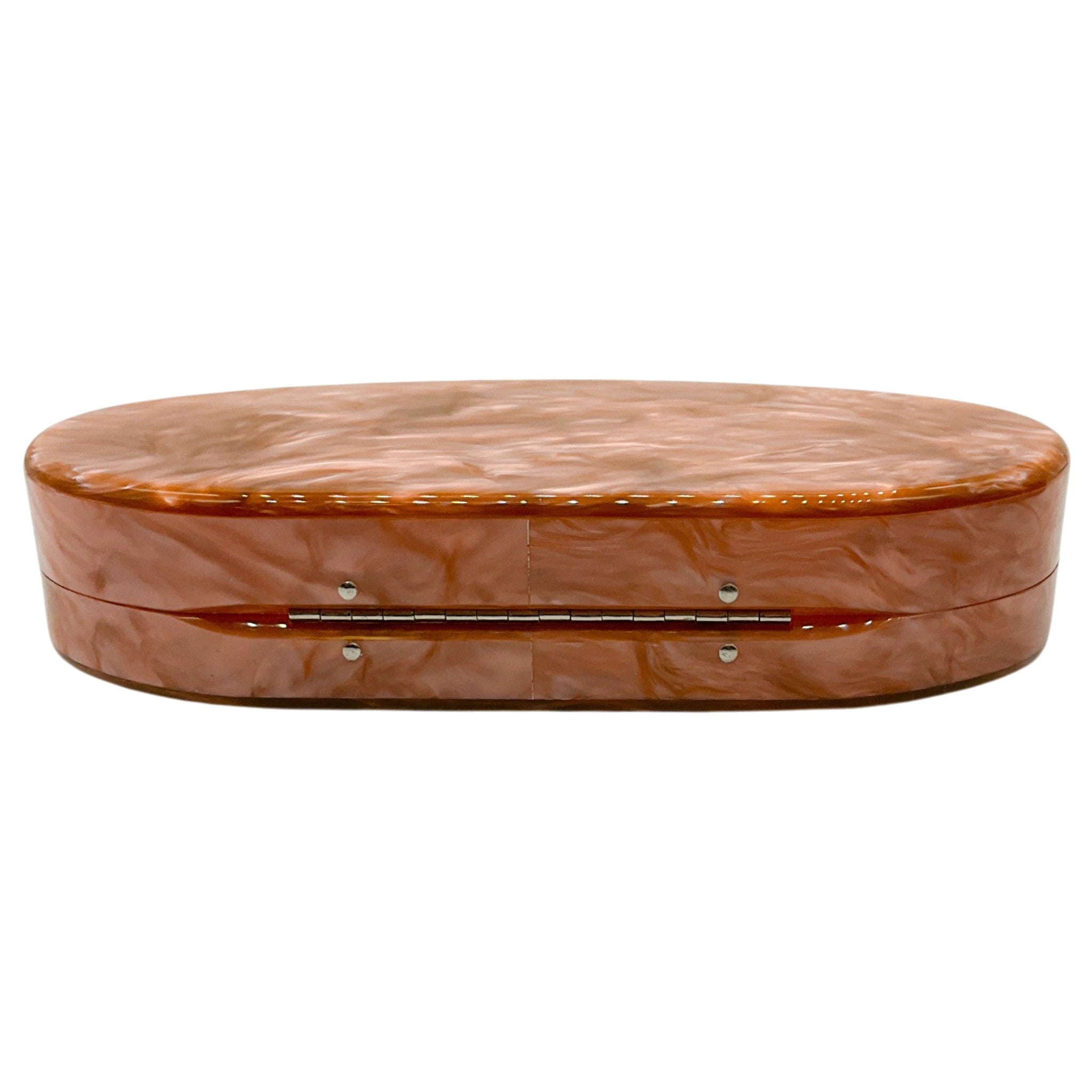 Edie Parker Terracotta Acrylic Edie Solid Clutch