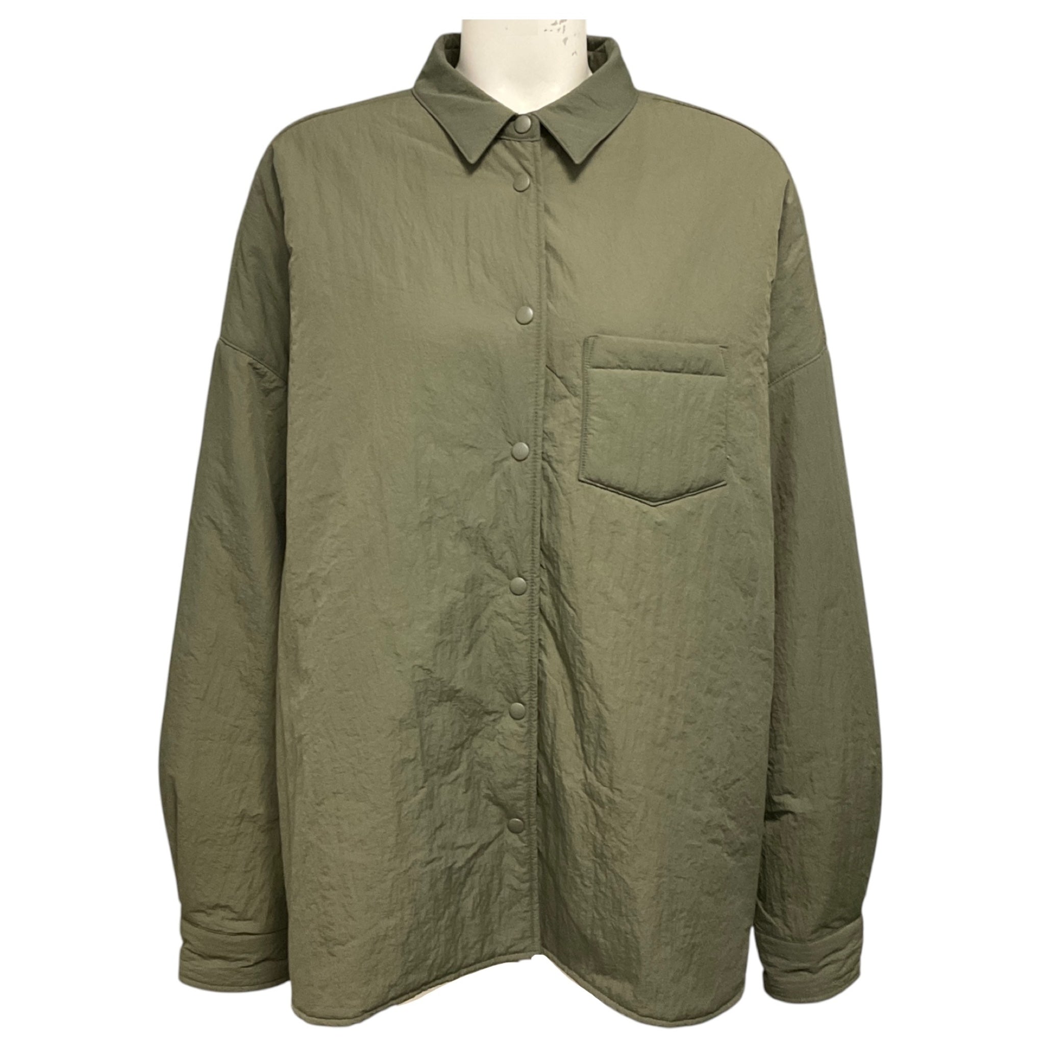 The Frankie Shop Olive Green Nylon Utility Jacket