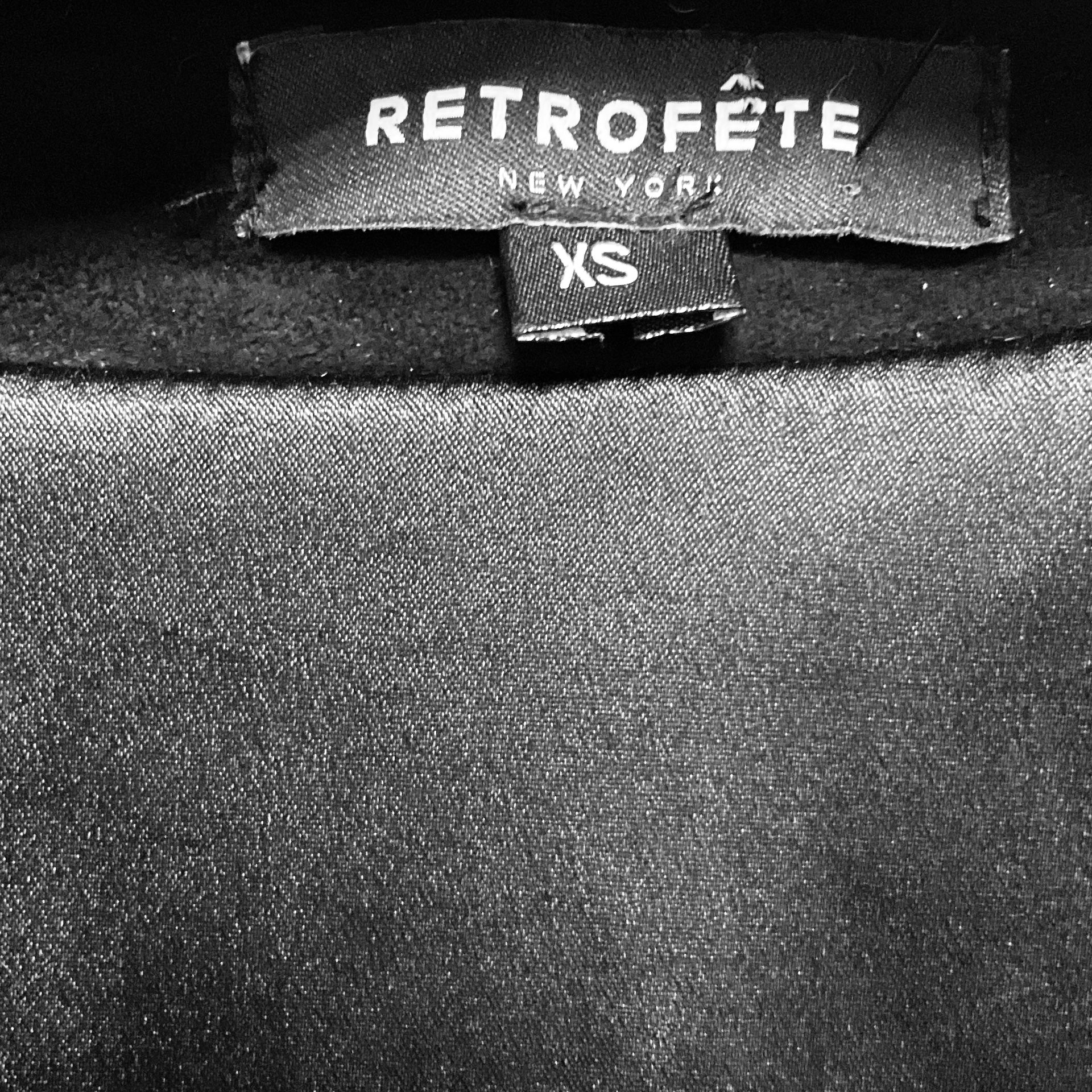 Retrofete Black Mongolian Lamb Fur Coat