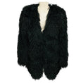 Load image into Gallery viewer, Retrofete Black Mongolian Lamb Fur Coat
