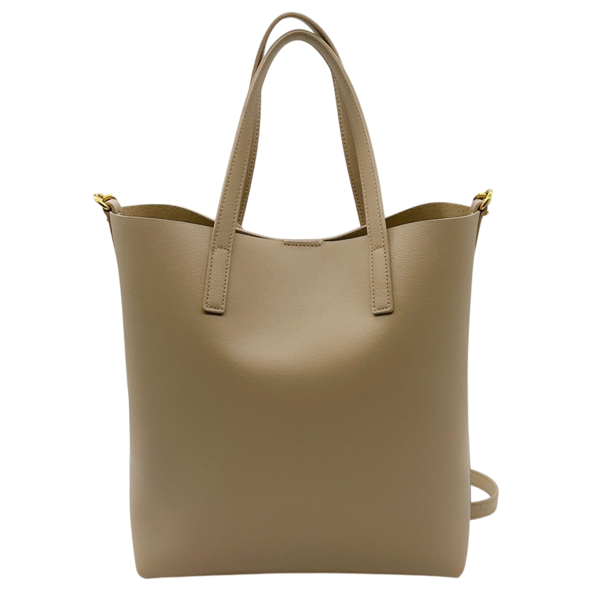 Saint Laurent Beige Leather Toy Shopping Tote