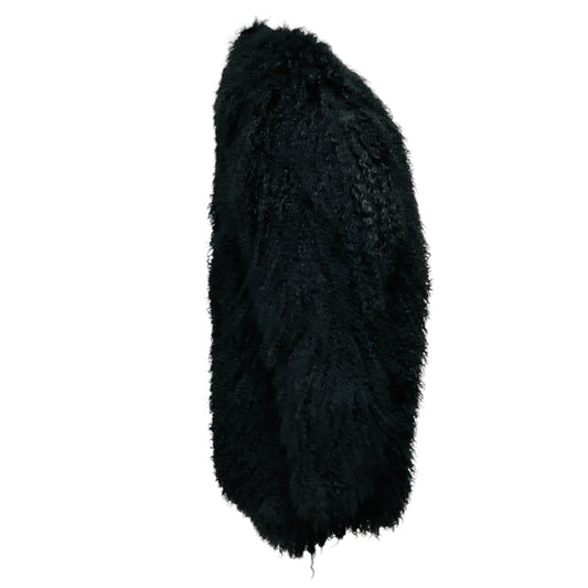 Retrofete Black Mongolian Lamb Fur Coat