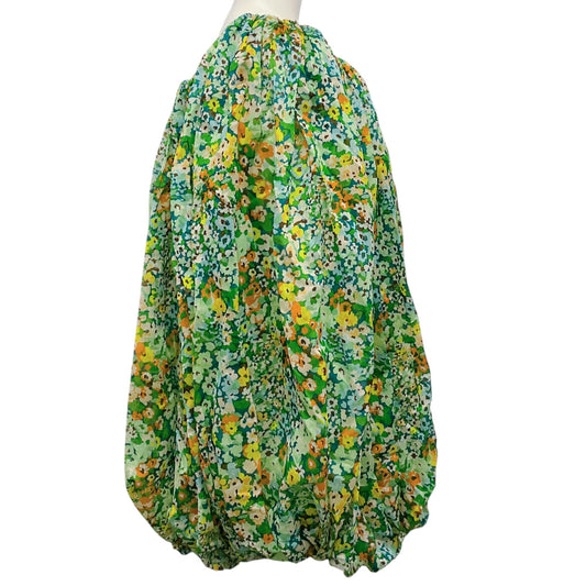 Alemais Green Multi Francis Bubble Mini Dress