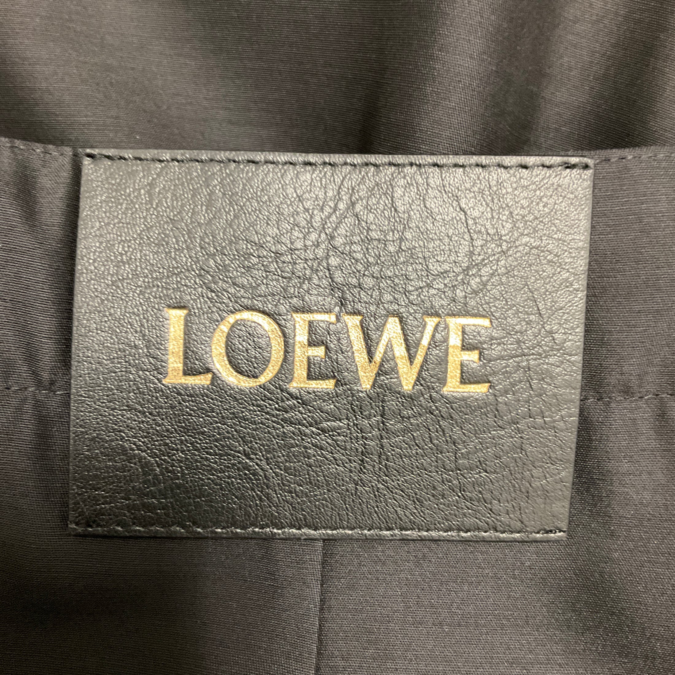 Loewe Black Belted Wool and Silk Wide Leg Trousers