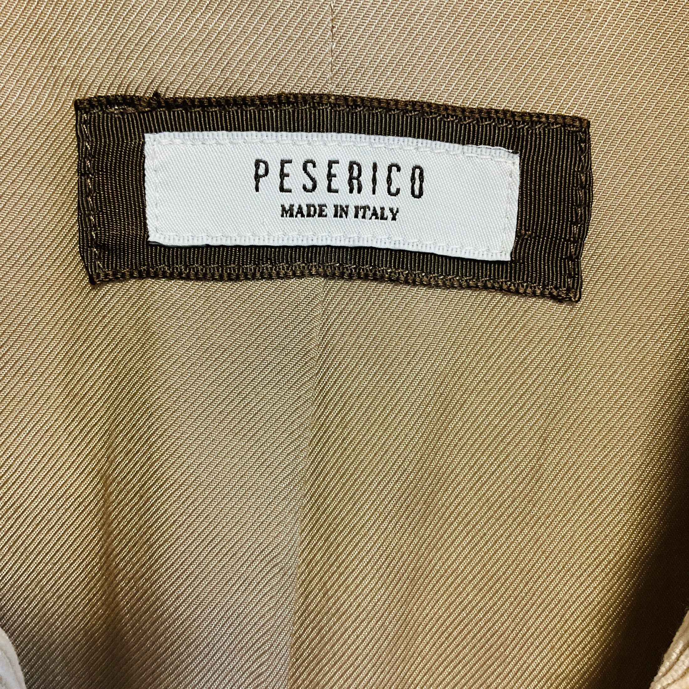 Peserico Beige Double Breasted Velvet Corduroy Blazer Jacket