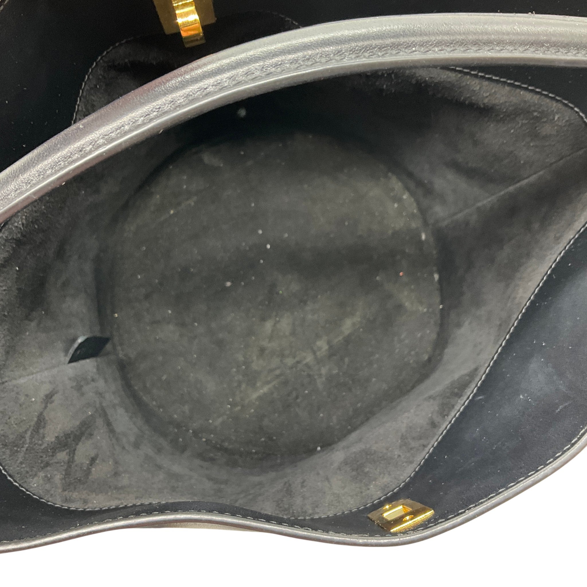 Celine Black Leather Bucket 16 Bag