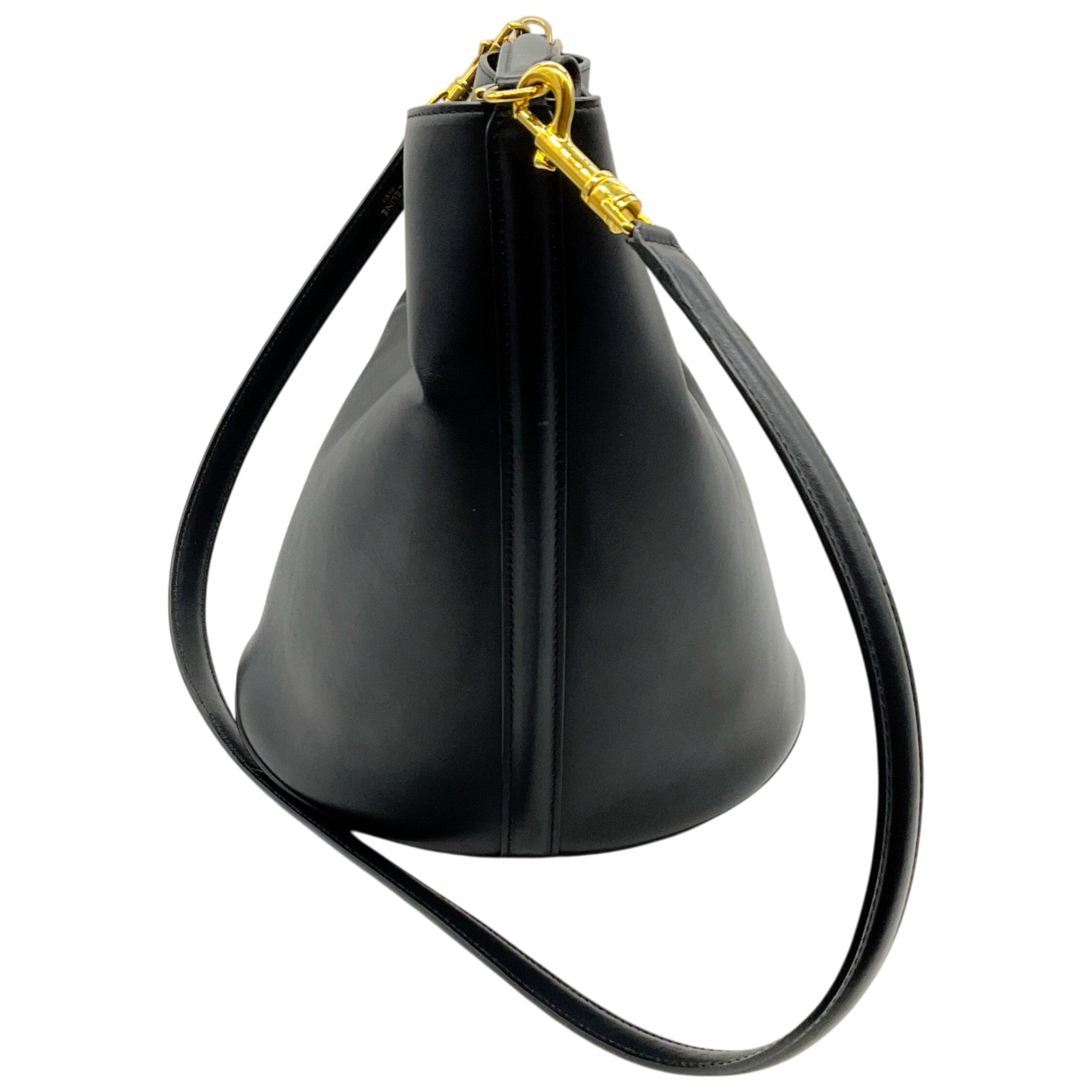 Celine Black Leather Bucket 16 Bag