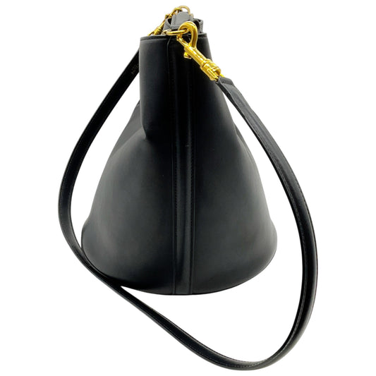 Celine Black Leather Bucket 16 Bag