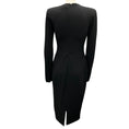 Load image into Gallery viewer, Victoria Beckham Black Long Sleeved Stretch Wool Crepe Midi Dress
