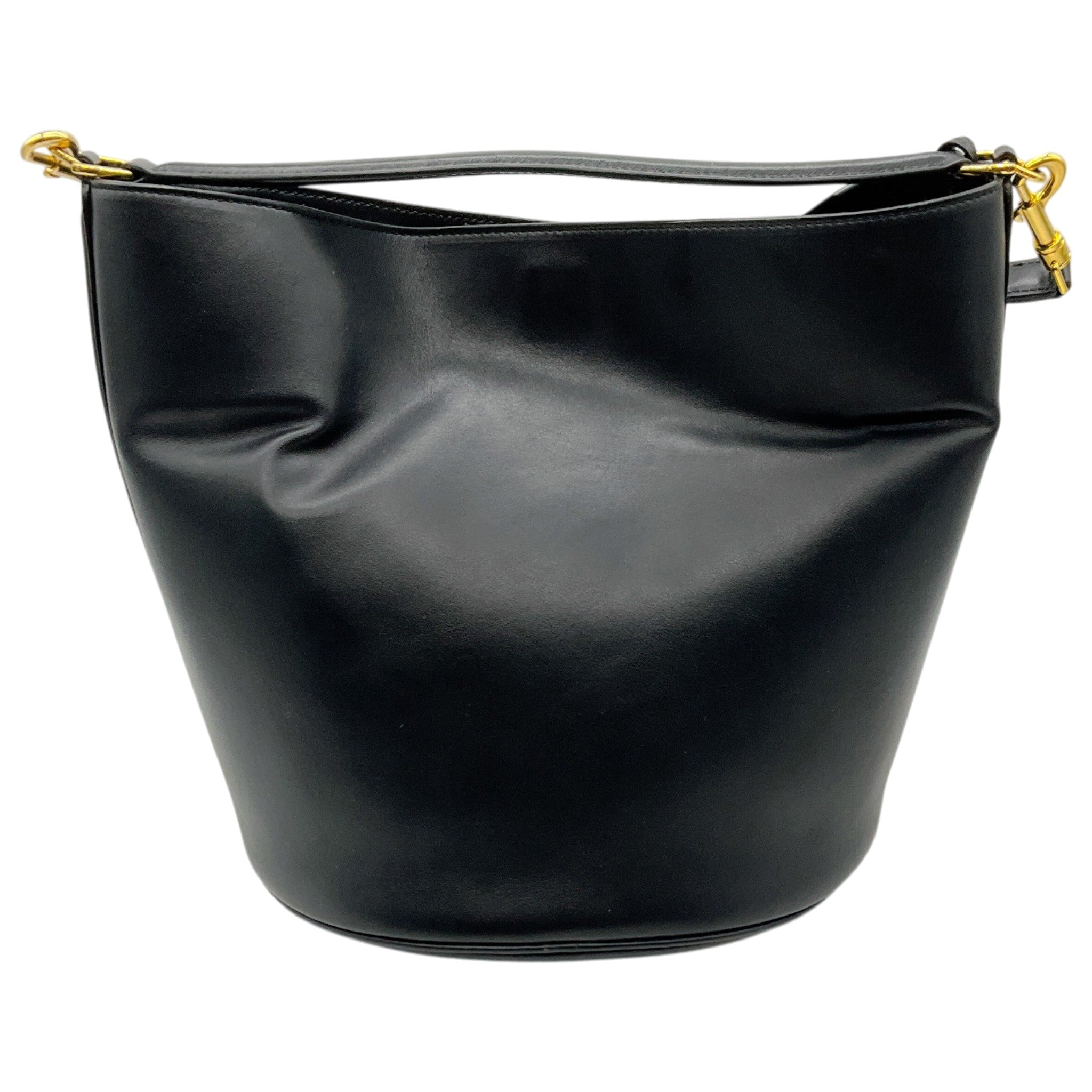 Celine Black Leather Bucket 16 Bag