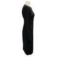 Load image into Gallery viewer, Victoria Beckham Black Long Sleeved Stretch Wool Crepe Midi Dress
