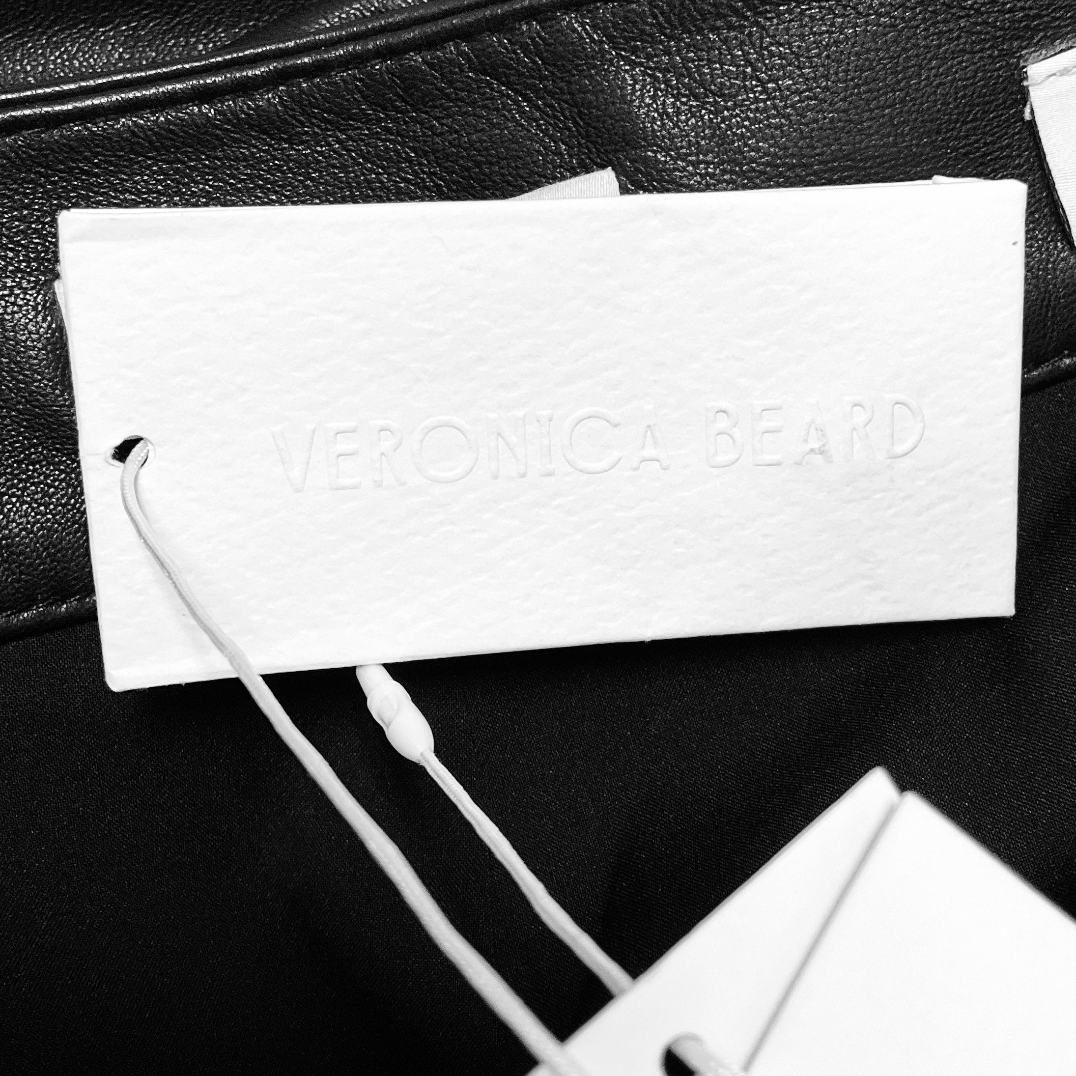 Veronica Beard Black Lamb Leather Renzo Pant