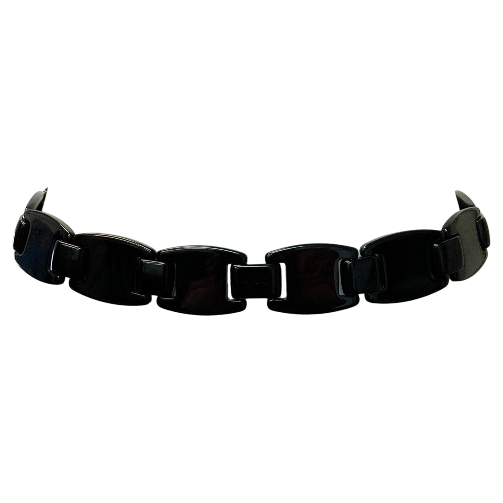 Prada Black Acrylic Link Belt
