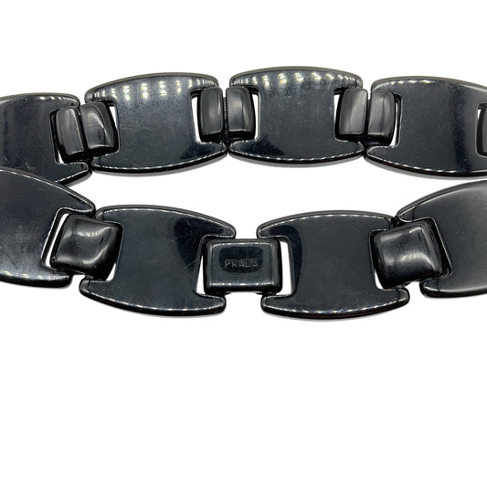 Prada Black Acrylic Link Belt