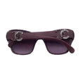 Load image into Gallery viewer, Chanel Burgundy Crystal Embellished CC Logo Butterfly Acetate and Lambskin Leather Sunglasses
