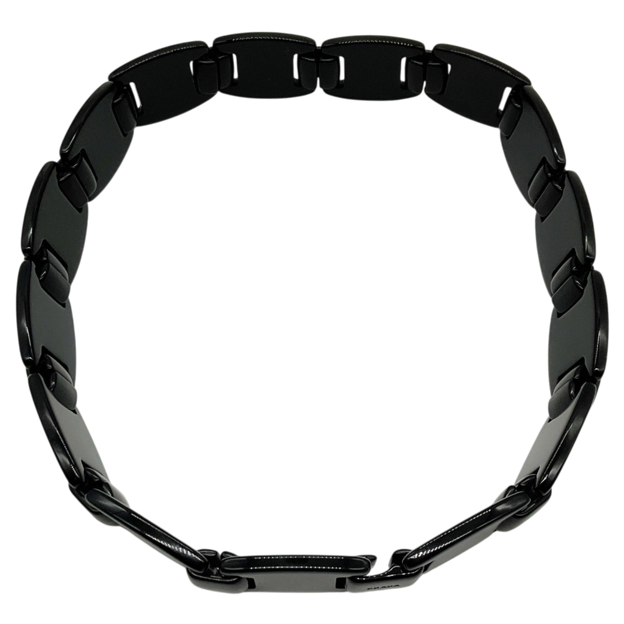 Prada Black Acrylic Link Belt