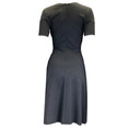 Load image into Gallery viewer, Armani Collezioni Charcoal Grey Short Sleeved V-Neck Stretch Knit Midi Dress
