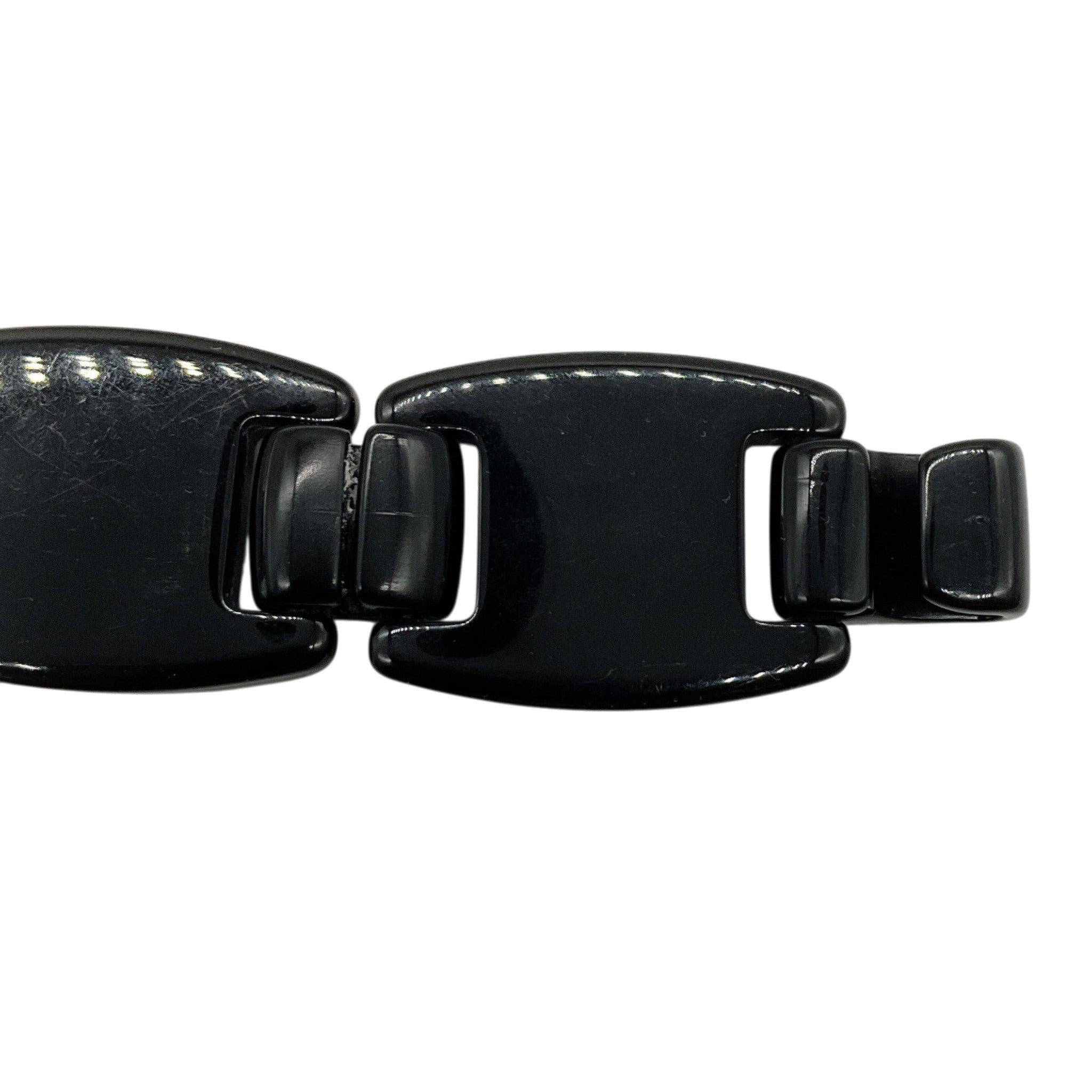 Prada Black Acrylic Link Belt